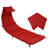 Outdoor 2" Hanging Lounger Replacement Cushion and Umbrella Set - Red-592462306