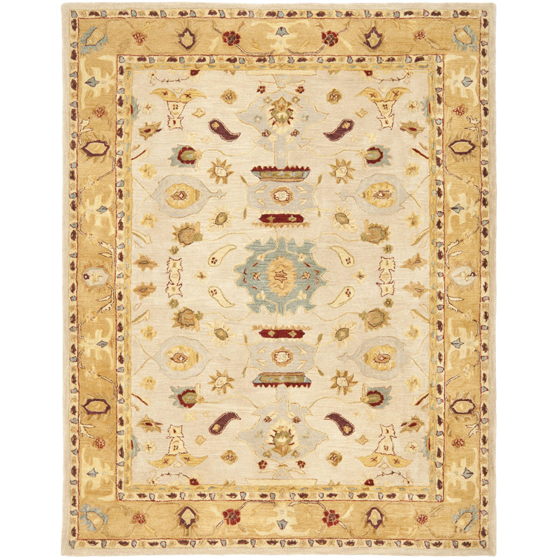 Sabhana Hand Tufted Wool Pile Oriental Rug, Rectangle 12' x 18'