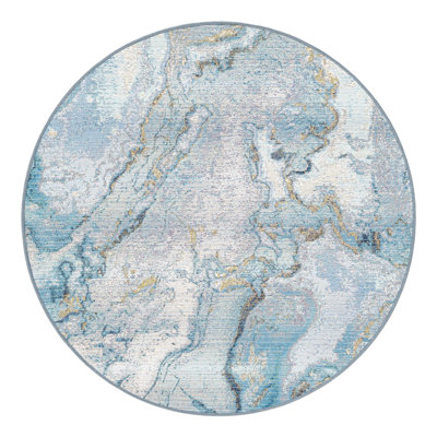Keazia Washable Abstract Indoor / Outdoor Rug