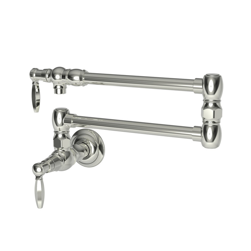 Metropole Wall Mount Pot Filler, Polished Nickel
