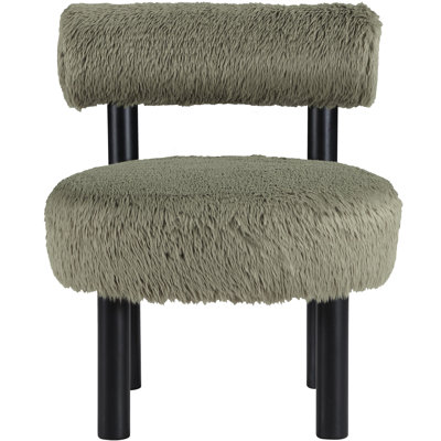 Ambre Vegan Shearling Fabric Upholstered Accent Chair