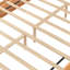 Structure de lit plateforme en bois massif avec tête de lit, aucun sommier nécessaire, lit sur pied, assemblage facile, très grand lit, naturel-130188585-130188583