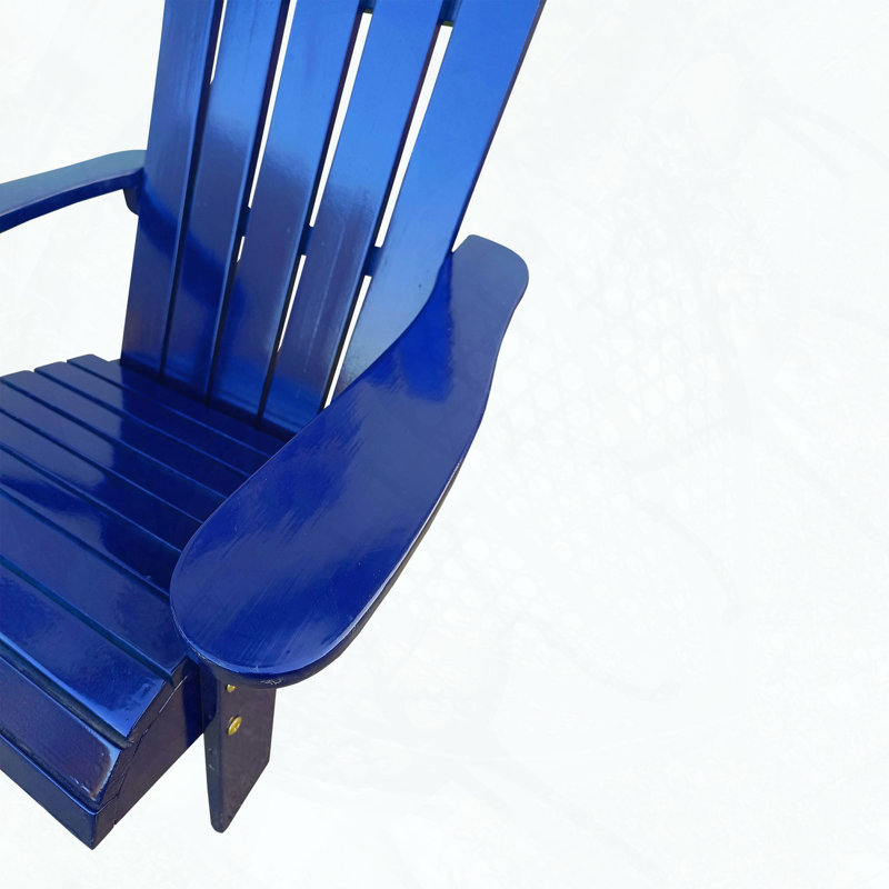 Solid Wood Children's Adirondack Chair - Blue, Blue