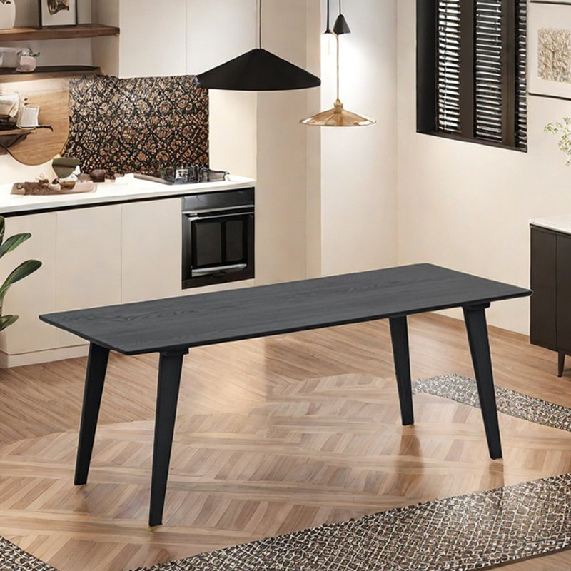 Table de salle à manger en frêne, H 29,53 po x L 62,99 po x l 27,56 po