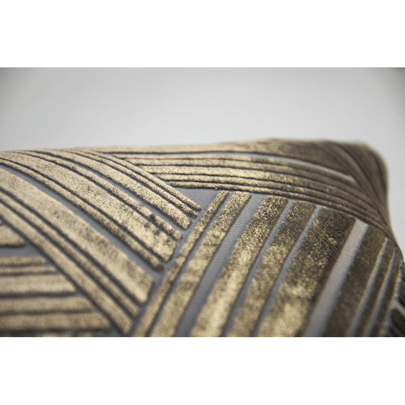 Entwined Square Velvet Pillow Cover & Insert, Nickel, 18" x 18"