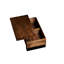 Table basse rectangulaire relevable, style américain traditionnel, bois de manguier massif, finition polie brune, piètement traîneau, grand espace de rangement, profondeur 109 cm, largeur 61 cm, hauteur 41 cm, poids 42,5 kg