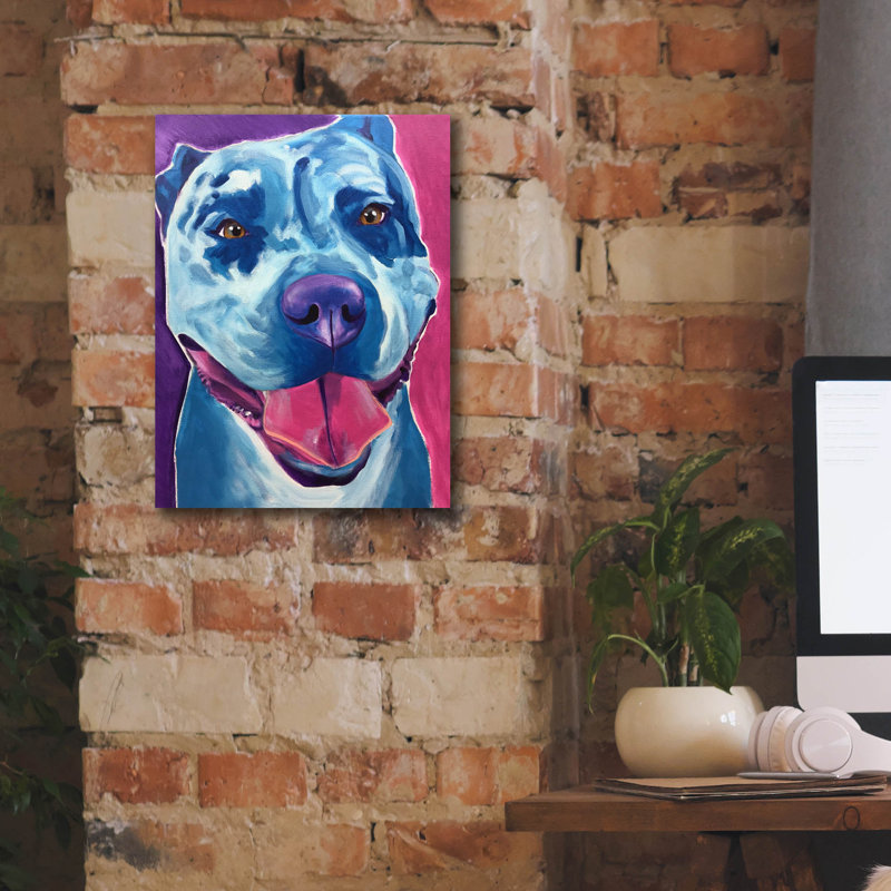 «Pit Bull - Merle» par Dawg Painter, H 16 po x l 12 po x P 0,75 po
