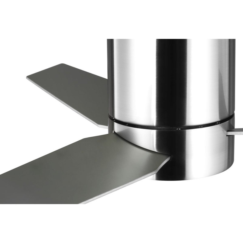 Ventilateur de plafond standard à DEL à 3 pales de 44 po avec télécommande et ensemble d'éclairage Reyka, Nickel brossé
