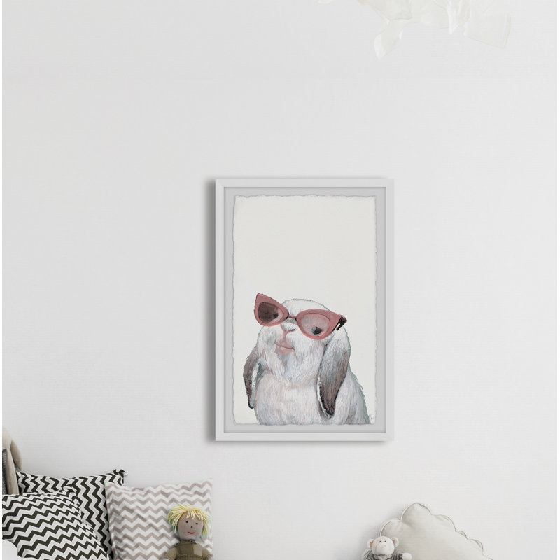 «Daleville Posh Bunny», reproduction encadrée, H 24 po x l 16 po x P 1,5 po, Blanc