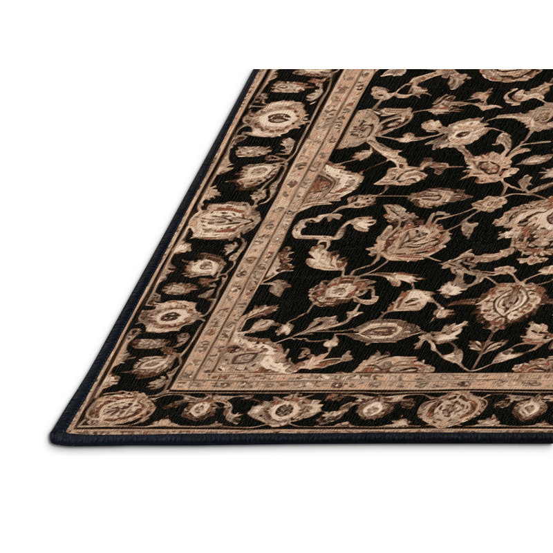 Tapis brun lavable à la machine, Rectangle 4 pi x 6 pi
