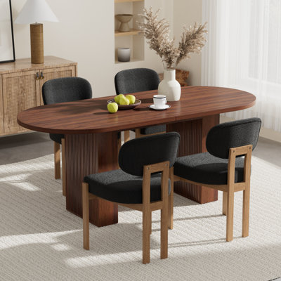 Oval Double Pedestal Kitchen Table Sets
