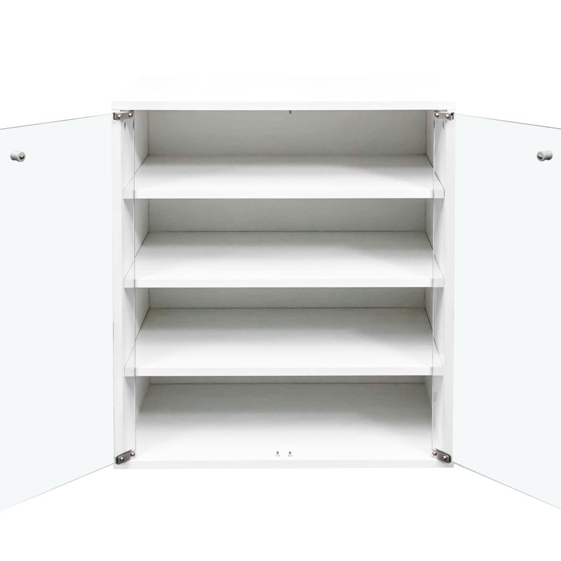 Led Lighted Shoe Container With Wooden Construction And Space Utilization - Stackable Box For Sneakers  4 1 Display Case Structure