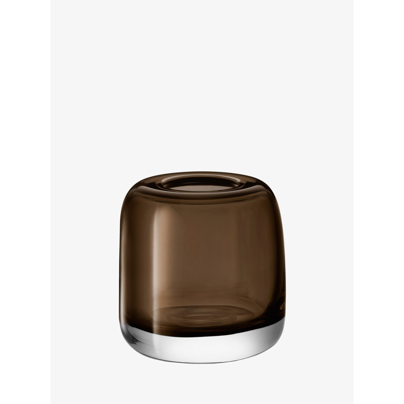 Melt Handmade Glass Table Vase, Mushroom Brown