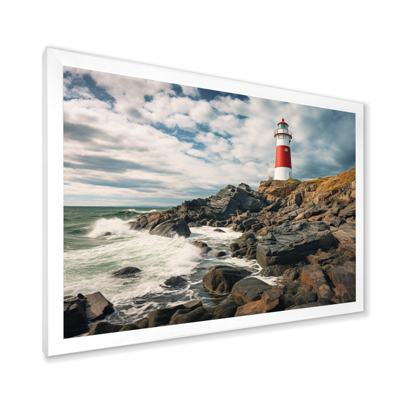 Phare de l'est du Canada II, H 30 po x l 40 po x P 1,5 po, Blanc