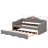 Twin Size Velvet Daybed With Wave-shaped Trundle, Upholstered Pull Out Sofa Bed Couch Frame, No Box Spring And Mattress-1356796167
