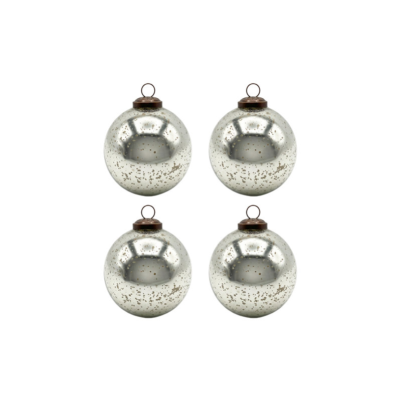 Ornement boule de mercure, Argent antique