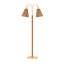 Ruthin Floor Lamp in Aged Brass