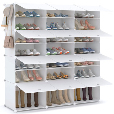 42 Pair Stackable Shoe Rack