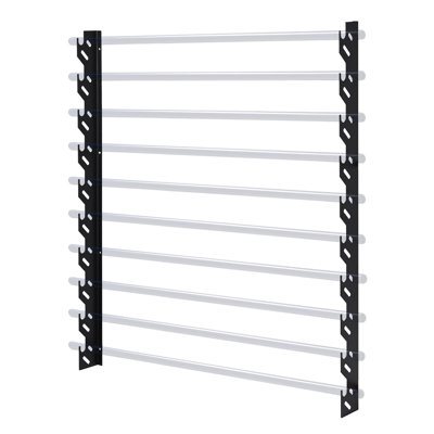 Yescom Wall Mount Vinyl Roll Holder Storage Rack 10 Rolls Metal Craft Organizer for Transfer Paper (2 Brackets, Rods NOT Included)