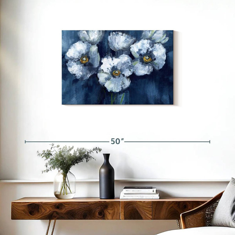 Harnek fleurissant des coquelicots dans un vase, H 20 po x l 30 po