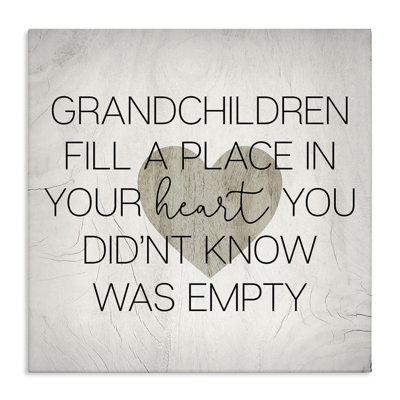 «Heartwarming Grandchildren Quote Rustic Country Heart Symbole» par Daphne Polselli - impression