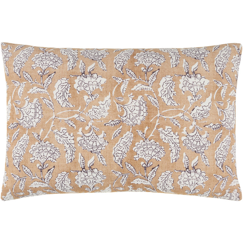Erica Caigan Accent Pillow, Polyester, Orange/White