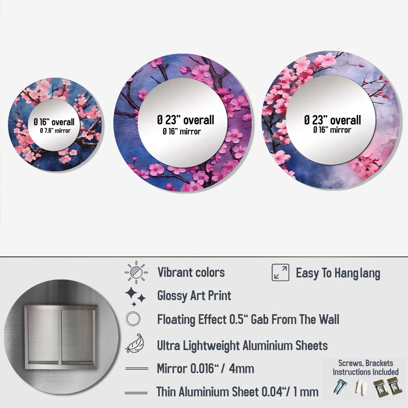 Loncala Metal Round Mirror