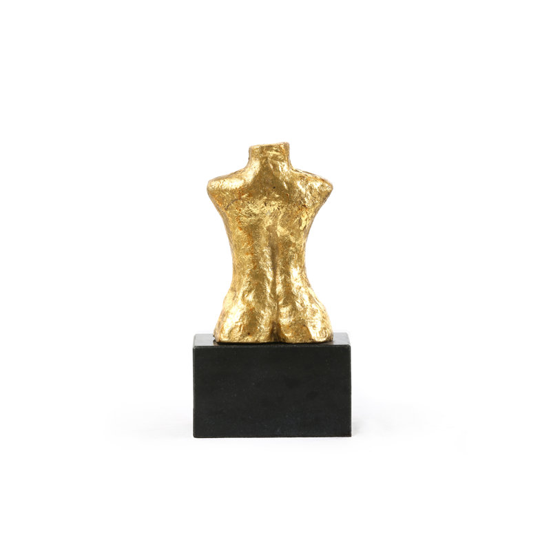 Milo Stone Decorative Object, Gold