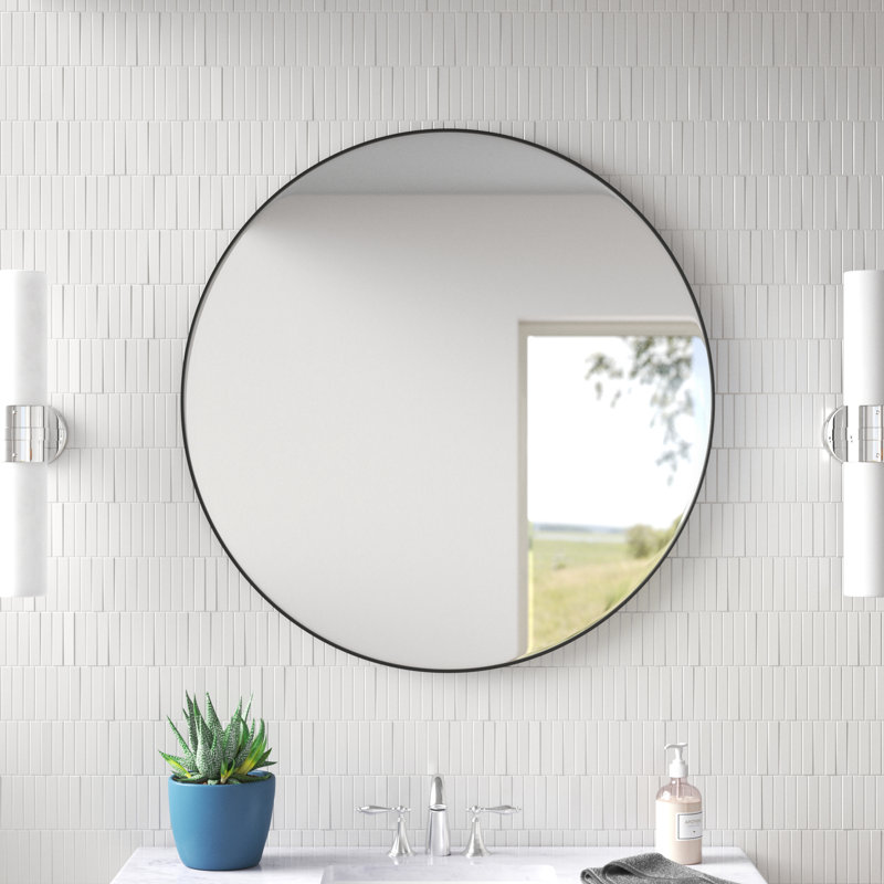 Miroir décoratif moderne et contemporain Aquino, H 36 po x l 36 po x P 1 po