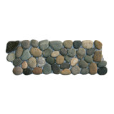 Nile Natural Stone Listello High-Quality Pebbles Design Multi-Color Water-Resistant - 4" x 12"
