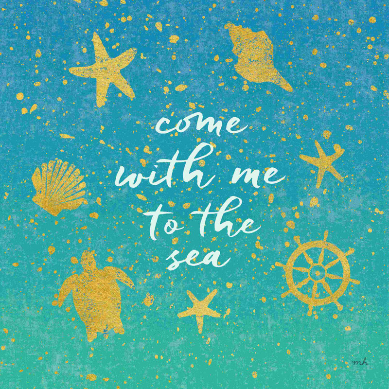 Golden Sea II, H 12 po x l 12 po x P 1,25 po, Non, Toile tendue