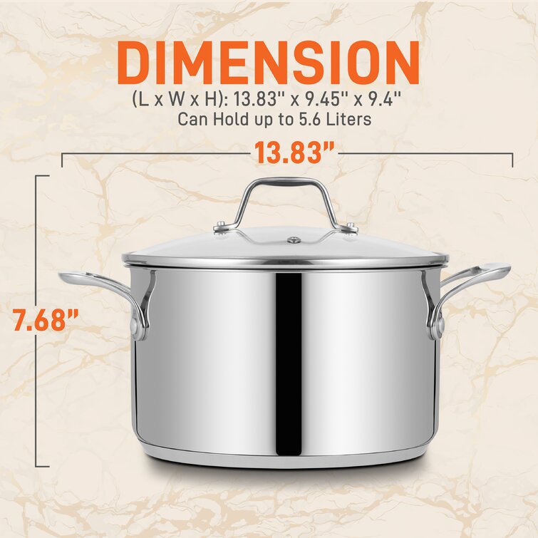  Nutrichef Stainless Steel Cookware Stockpot, 35 Quart