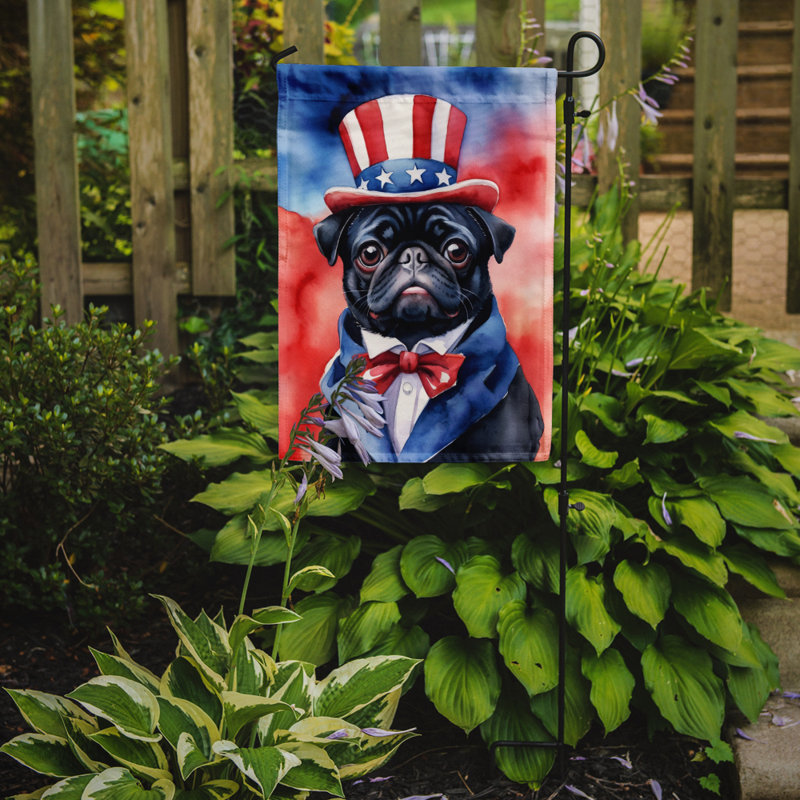 Drapeau patriotique du jardin américain, Pug noir