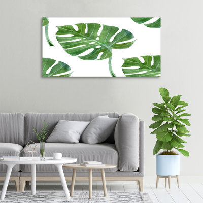 monstera 1 Piece Wall Art on Glass