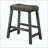 Set Of 2 Rustic Counter Stools, Backless Wooden Farmhouse Barstools With Faux Leather Seat, Distressed Finish, Space-Saving Design