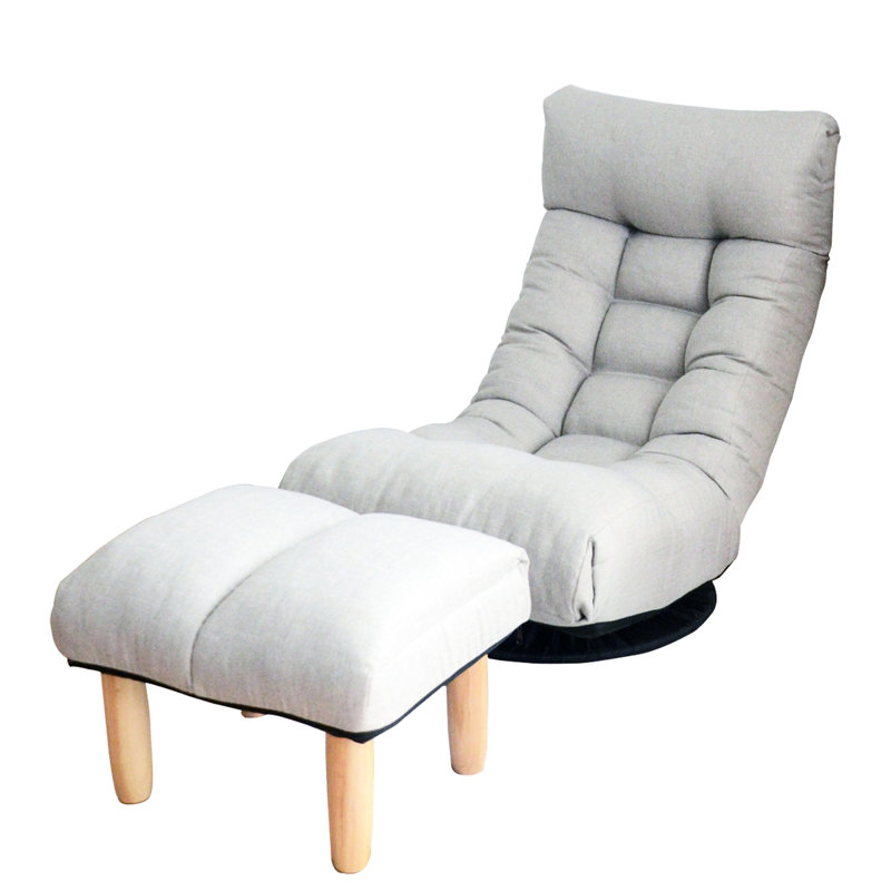 Multifunctional Reclining Chair With Linen Padding For Extra Comfort Adjustable Dormitory - Comfortable Linen, Metal Frame