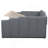 Upholstered Daybed With Underneath Storage,Full Size, Gray