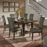 Burholme 84" 6-Person Brown Finish Dining Set - 1 Dining Table And 6 Dining Chairs