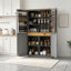 Spacieux garde-manger autoportant avec 2 tiroirs, 2 tablettes réglables et 8 tablettes de porte pour un rangement efficace-83868516