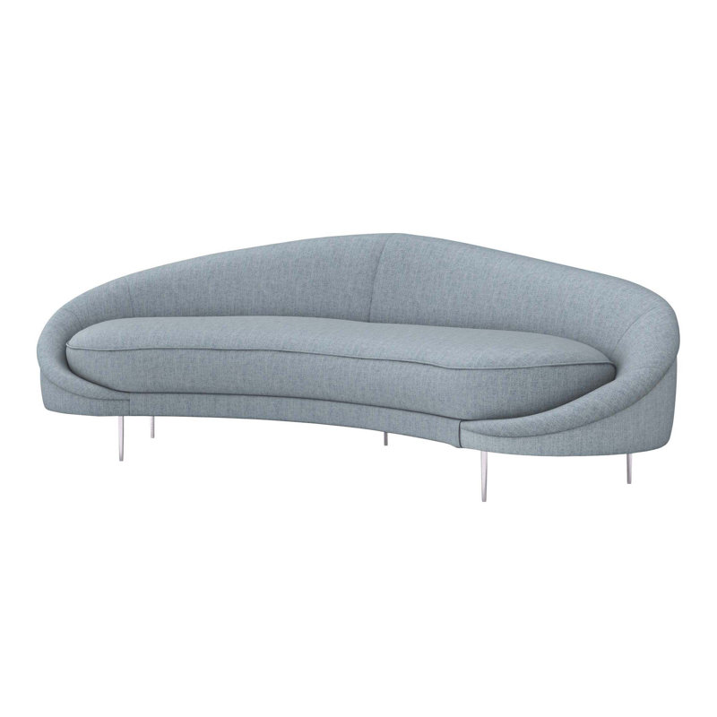 Ava Sofa, Marsh Chenille, Polished Nickel