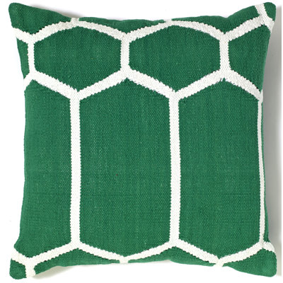 Housse de coussin en coton tissé hexagonal
