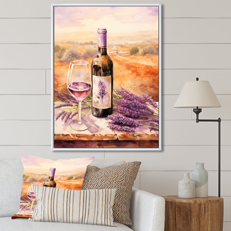 Winerys Whisper I - Impression, Cadre flottant blanc, H 32 po x l 16 po