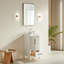 Ensemble de meuble-lavabo moderne 18 po avec lavabo en céramique, meuble-lavabo sous-comptoir avec portes et tiroir, ensemble de meuble-lavabo autoportant avec lavabo, blanc