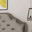 Tufted Upholstered Headboard With Durable Metal Legs-1120939483