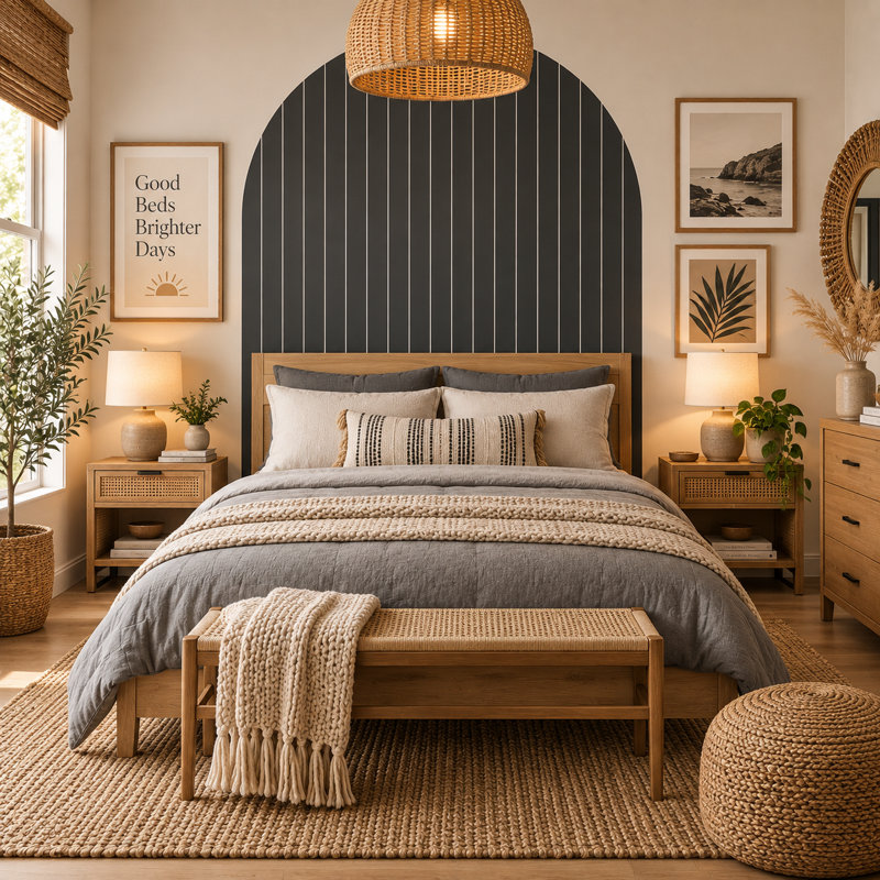 Adhésif décoratif rayé gris anthracite 80 pouces, H 85 po x l 80 po, Grey/Black