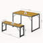 Ezzah Dining Set, Dining Table with Benches-680411278-746919459-746919456