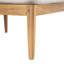 Repose-pieds d'extérieur en bois d'acacia Terassi, finition teck clair avec coussin beige
