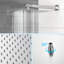 Double pomme de douche carrée - fixation murale 10 po avec valve
