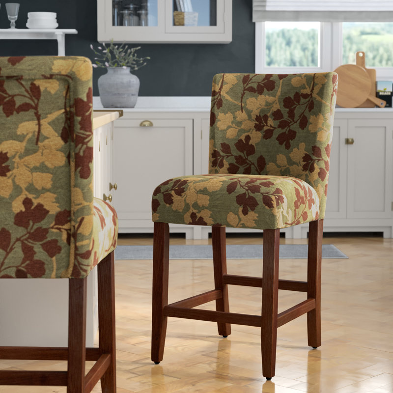 Arison Upholstered Counter Stool with Solid Wood Frame, Counter Stool (24" Seat Height)
