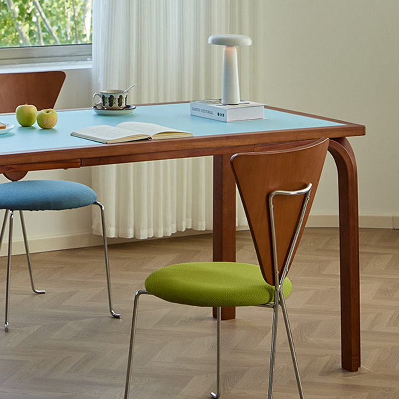 Bureau Creative Creative brun clair et bleu, H 29,52 po x l 62,99 po x P 31,49 po, Bleu / brun clair